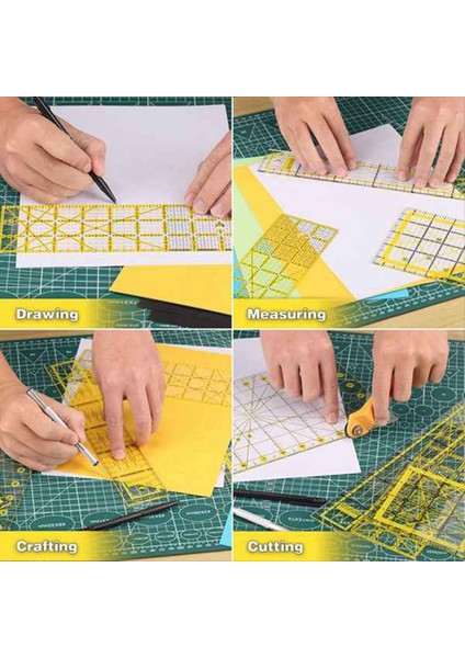 Kapitone Hükümdarları, Cetvel Kapitone Şablonları, Kapitone Hükümdarlar Akrilik Yöneticiler Kumaş Kesme Cetveli Kaymaz Halkalarla (Yurt Dışından) modelleri