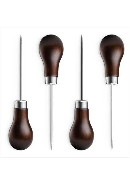 4 Pcs Scratch Awl Aracı Deri Deri Ahl Yumruk Aracı Kabak Havgisi Ahşap Tutamak Scratch Awls Araçlar Terzyeler Ahşaplar Zanaat Bezi Için (Yurt Dışından)