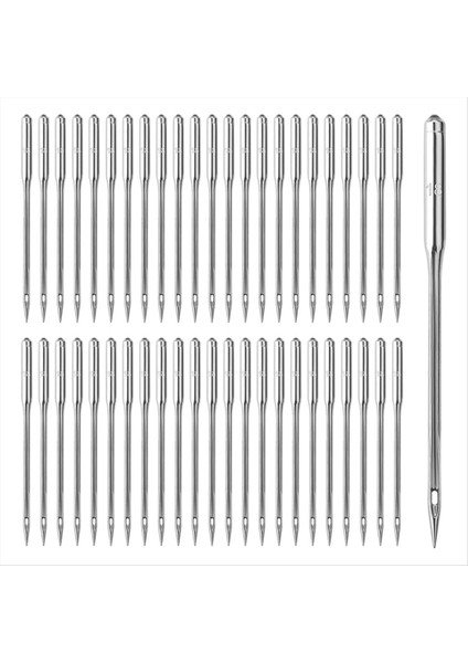 100PCS Dikiş Makinesi Iğneleri Evrensel Boyutlar Ağır Hizmet Tipi Dikiş Makinesi Iğneleri Nakış Için Deri Kot (110/18) (Yurt Dışından)