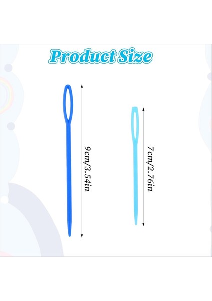 100PCS Plastik Iğne Ipliği Büyük Göz 2 Farklı Boyutta Iplik Dikiş Iğneleri 2.76 ve 3,54 Inç Renkli Güvenlik Bağsı Iğnesi (Yurt Dışından) fiyatları