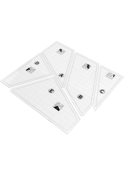5pcs Yaratıcı Kapitone Kesme Şablonu Izgaraları Crazyer Sekizler Şablon Yorgan Cetveli Seti Kapitone Kesme Şablonları Akrilik (Yurt Dışından) fiyatları