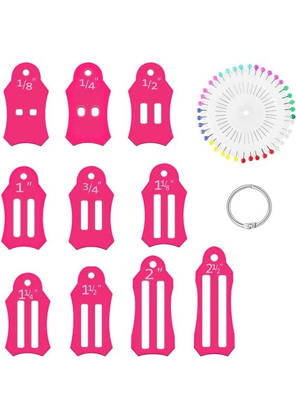 Jelly Roll Sasher Aracı 10 Pcs Çok Boyutlu Sefer Aracı Kapitone Katlanır Kumaş Bant Maker Depolama Zinciri (Yurt Dışından)