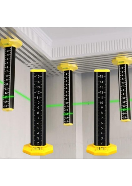 Tavan ve Zemin Karo Yüksekliği Cetveli, Çift Taraflı Ölçekli Çift Kullanım Manyetik Tabanlı Ölçüm Hükümdarı, Zemin Döşeme Kaldırma Için (Yurt Dışından) indirimleri