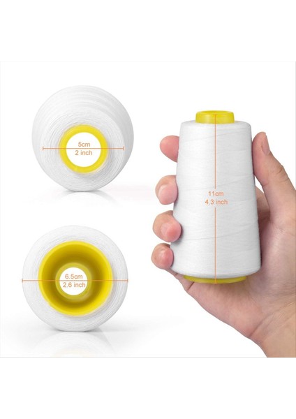 Dikiş Için Çok Amaçlı Beyaz Iplik, Dikiş Makinesi Için Her Bir Makara Ipliği 3000 Metre Dikiş Ipliği Dikiş Ipliği (Yurt Dışından) fiyatları