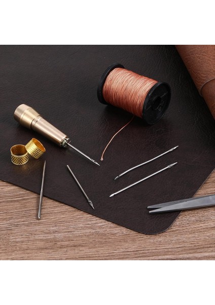 9 Adet Deri Dikiş Barı Kiti, Deri Zanaat Iğne Kiti Ayakkabı Onarım Aracı Için 6 Iğne ile Bakır Saplı (Yurt Dışından) fırsatları