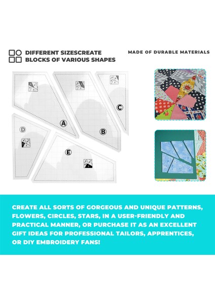 5pcs Yaratıcı Kapitone Kesme Şablonu Izgaraları Crazyer Sekizler Şablon Yorgan Cetveli Seti Kapitone Kesme Şablonları Akrilik (Yurt Dışından) fırsatları