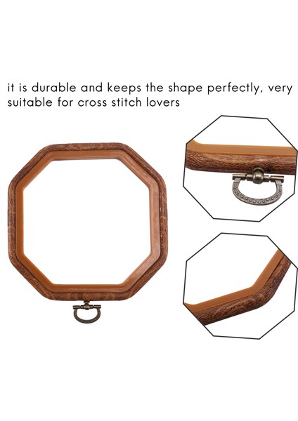 4pcs Sekizgen Nakış Çemberleri Taklit Edilmiş Ahşap Çapraz Dikiş Hoop Set Ekran Çerçevesi Sanat El Sanatları Handy Dikiş ve Asma (Yurt Dışından) fiyatları