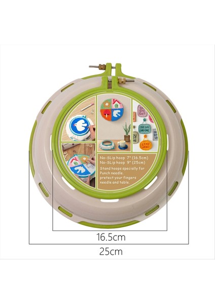 Yuvarlak Nakış Tenceresi Çift Katman Abs Plastik Nakış Çerçevesi Dıy Aksesuarları Nakış Çemberleri Açık Yeşil (Yurt Dışından)
