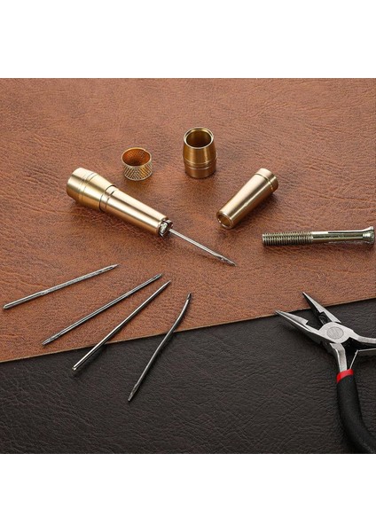 14 Adet Deri Dikiş Aim Iğne Bakır Saplı, Deri Dikiş Iğnesi Deri El Sanatları Dikiş Araçları (Yurt Dışından) indirimleri