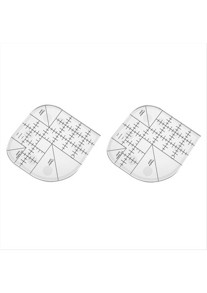 Çok Fonksiyonlu Açılı Kesme Cetveli Akrilik Anti-Slip Dikiş Cetveli Yuvarlak Kenar Şablon Cetveli Diy Dikiş Patchwork Cetvel (Yurt Dışından)