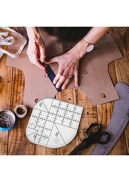 Çok Fonksiyonlu Açılı Kesme Cetveli Akrilik Anti-Slip Dikiş Cetveli Yuvarlak Kenar Şablon Cetveli Diy Dikiş Patchwork Cetvel (Yurt Dışından) modelleri