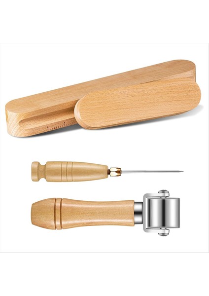 4 Adet Terziler Clapper Dikiş Rulosu ve Presleme Aracı Dikişli Kapit Yoksusu Kayın Ahşap Dikiş Kapitone Aracı Seti (Yurt Dışından)