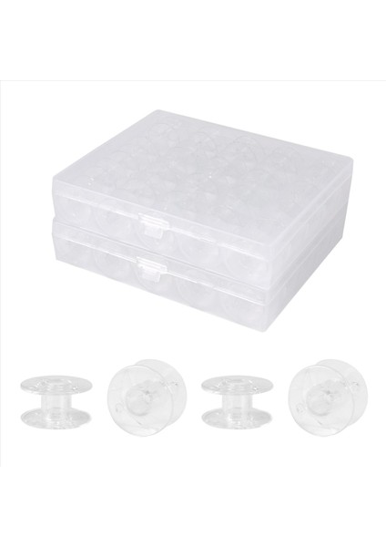 Kardeş Şarkıcı Janome Kenmore Için Kasa ile 50 Adet Dikiş Makinesi Bobinleri (Yurt Dışından) modelleri