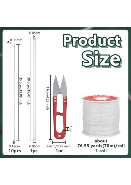 Lei Yapma Kiti Uzun Dikiş Ne Iğneler-Beyaz Kablo Mezuniyet Partisi Malzemeleri Çiçek Çelenk Bakımı Aksesuar B (Yurt Dışından) fiyatları