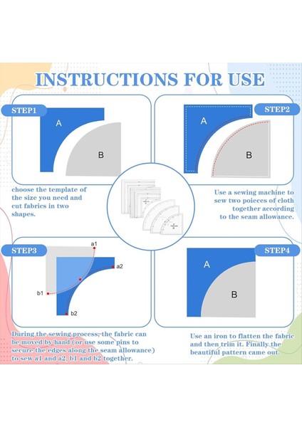 3pc Sarhoşlar Yolu Kapitone Şablonlar Büyük Kapitone Cetvelleri ve Şablonları 1/4in Dikiş Ödeneği ile Kesme Desenleri Için Şablonlar (Yurt Dışından) modelleri