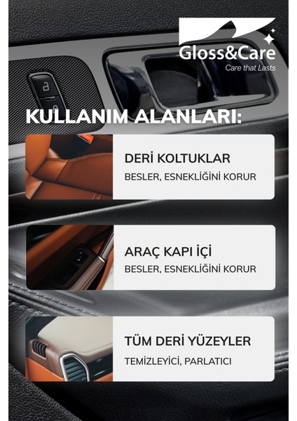 Leathercare™ Deri Döşeme Sütü Oto Döşeme Parlatıcı Yağlı Kalıntı Bırakmayan Koruyucu Formül 150 ml modelleri