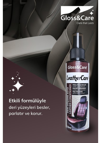 Leathercare™ Deri Döşeme Sütü Oto Döşeme Parlatıcı Yağlı Kalıntı Bırakmayan Koruyucu Formül 150 ml fırsatları