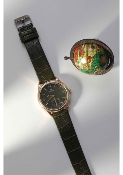 Kroko Deri Kordonlu Gold Erkek Saat modelleri