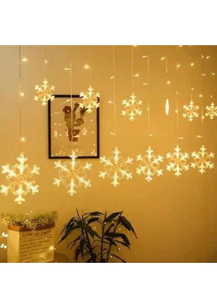 3 Metre Saçaklı Kar Tanesi Perde LED modelleri