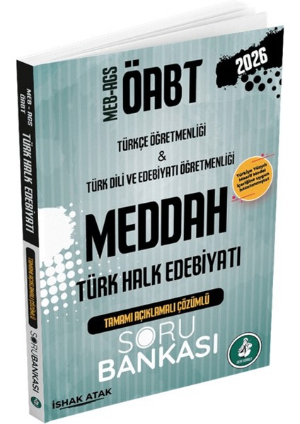 2026 Meb Ags Öabt Meddah Türk Halk Edebiyatı Tamamı Çözümlü Soru Bankası