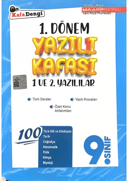 9. Sınıf 1. Dönem Yazılı Kafası