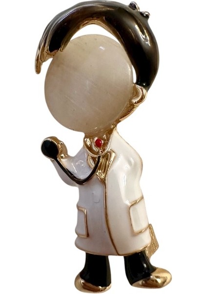 Doktor Temalı Broş Uzunluk 4 cm modelleri