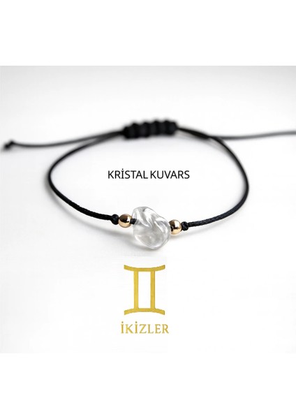 Ikizler Burcu Doğal Taş Bileklik Chellomood – Obsidyen, Apatit, Kristal Kuvars Enerji Kombinasyonu