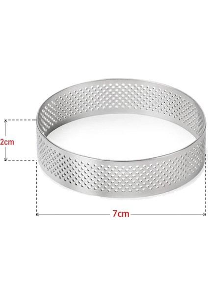 5pcs Dairesel Tart Halkası Tatlı Paslanmaz Çelik Perforasyon Meyve Pasta Kiş Kek Mus Kalıp Mutfak Pişirme Kalıp (Yurt Dışından) fiyatları