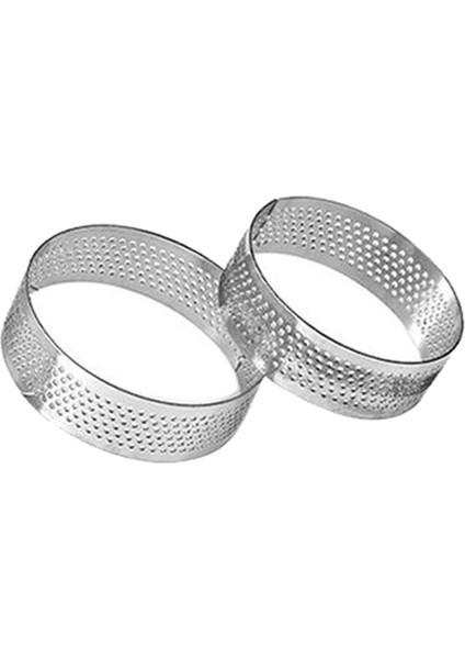 5pcs Dairesel Tart Halkası Tatlı Paslanmaz Çelik Perforasyon Meyve Pasta Kiş Kek Mus Kalıp Mutfak Pişirme Kalıp (Yurt Dışından) modelleri
