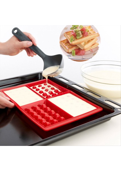 8pcs Silikon Waffle Kalıp Kek Kek Çikolata Makinesi Pan Mikrodalga Pişirme Çerez Muffin Tepsisi Kalıp Mutfak Pişirme Aksesuarları (Yurt Dışından) fırsatları