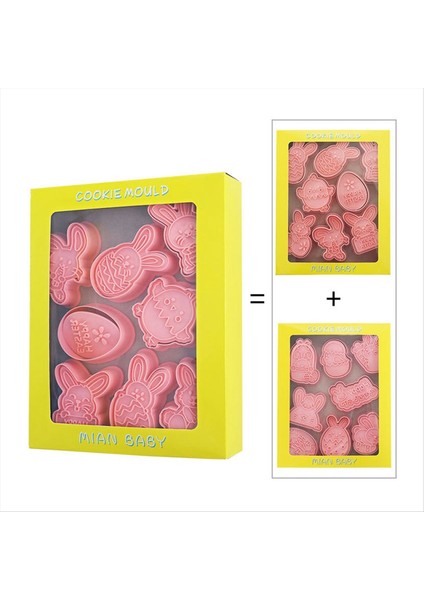 16PCS Paskalya Çerez Kesici Kalıp Paskalya Yumurtaları Tavşan Chick Bisküvi Fondan Kalıp Paskalya Parti Kek Dekorasyonu (Yurt Dışından) fiyatları