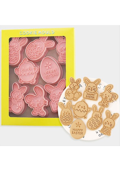 16PCS Paskalya Çerez Kesici Kalıp Paskalya Yumurtaları Tavşan Chick Bisküvi Fondan Kalıp Paskalya Parti Kek Dekorasyonu (Yurt Dışından) modelleri