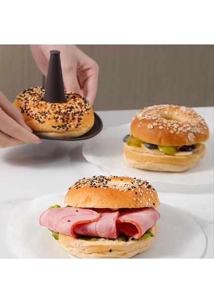 6pcs Silikon Çörek Kalıp Diy Çörek Tava Set Bulaşık Makinesi Çörek Kek Bisküvi Simit Için Güvenli (Yurt Dışından)