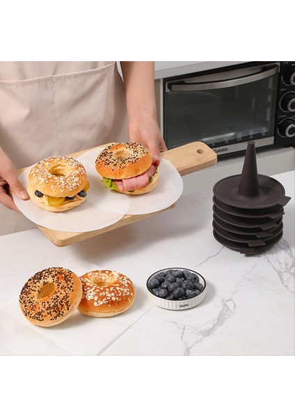 6pcs Silikon Çörek Kalıp Diy Çörek Tava Set Bulaşık Makinesi Çörek Kek Bisküvi Simit Için Güvenli (Yurt Dışından) modelleri