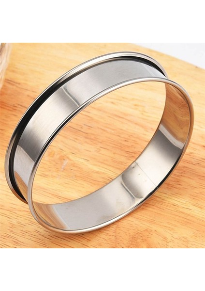 4 Inç Çörek Halkaları Crumpet Halkaları, 8pcs Paslanmaz Çelik Çörek Halkaları Kalıplar Çift Haddelenmiş Tart Halkaları Yuvarlak Tart Halkası (Yurt Dışından) indirimleri