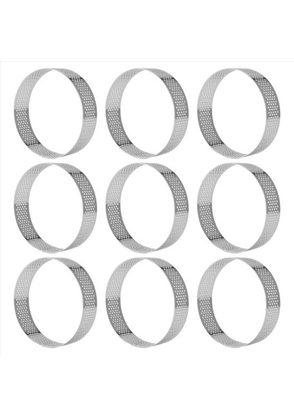 9 Paket Yuvarlak Tart Halkası, Mousse Halkaları, Paslanmaz Çelik Isıya Dayanıklı Deli Deli Mus Halkalar, Metal Yuvarlak Halka Kalıp (Yurt Dışından) fiyatları
