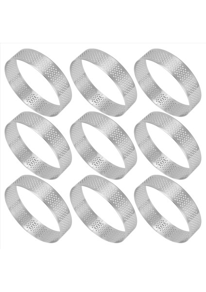 9 Paket Yuvarlak Tart Halkası, Mousse Halkaları, Paslanmaz Çelik Isıya Dayanıklı Deli Deli Mus Halkalar, Metal Yuvarlak Halka Kalıp (Yurt Dışından) modelleri