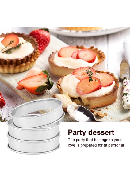 6 Paket 4 Inç Çift Haddelenmiş Ingiliz Çörek Halkaları, Paslanmaz Çelik Crumpet Halkaları, Tart Halkaları, Yuvarlak (Yurt Dışından) fırsatları