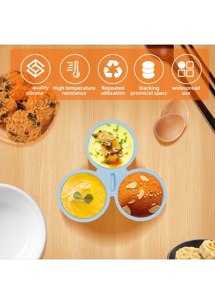 3pcs Buğulanmış Yumurta Kalıbı 3 Izgaralar Hava Fritöz Pişirme Kupası Yeniden Kullanılabilir Yapışmaz Cupcake Kalıp Dıy Silikon Muffin Tavası Mikrodalga (Yurt Dışından) indirimleri