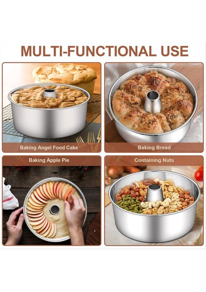 3pcs 6/7/9 Inç Melek Yemek Kek Pan Griddle Kek Tavaları Pişirme Tavuk Tüp Tüp Tatlı Kalıp Donut Kalıp (Yurt Dışından) modelleri