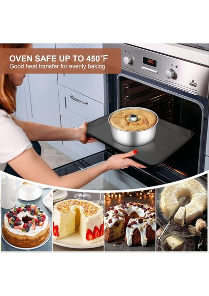 3pcs 6/7/9 Inç Melek Yemek Kek Pan Griddle Kek Tavaları Pişirme Tavuk Tüp Tüp Tatlı Kalıp Donut Kalıp (Yurt Dışından) fırsatları