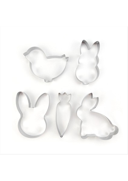 5 Pcs Paskalya Çerez Kalıpları Tavşan Havuç Civcivler Kurabiye Kalıplar Kurabiye Kalıplar Paskalya Çerez Pişirme Çocukları Pişirme Kurabiye Aracı (Yurt Dışından)