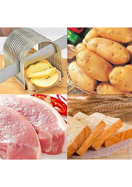 Mutfak Tost Ekmek Dilimleyici Peynir Dilimleyici Patates Patates Patates Kesici Pişirme Aracı Pratik Mutfak Barbekü Yemek si (2 Adet) (Yurt Dışından) indirimleri