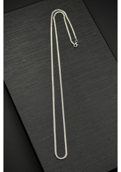 925 Ayar Gümüş Italyan Model Gümüş Renk Erkek Kolye FRJ30840-940-A