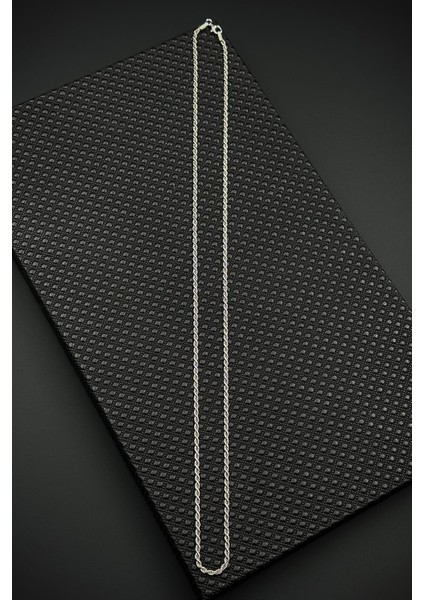 925 Ayar Gümüş Italyan Model Gümüş Renk Erkek Kolye FRJ30764-864-A2