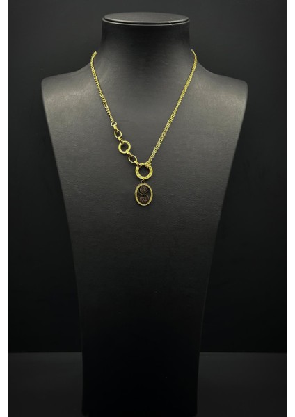 316L Çelik Özel Tasarım Altın Renk Kadın Kolye FRJ30884-984-G fiyatları