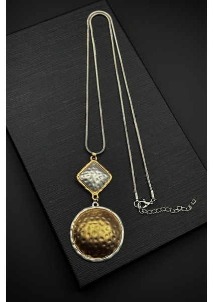 316L Çelik Özel Tasarım Altın Renk Kadın Kolye FRJ30889-989-AG