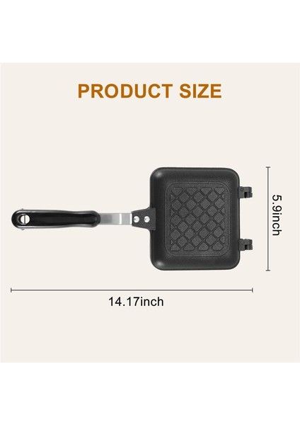 Izgara Sandviç Panini Üreticisi, Ekmek Tost Kahvaltı Makinesi, Sıcak Sandviç Tava, Yapışmaz Alüminyum Flip Tava, Mutfak Aleti (Yurt Dışından) fiyatları