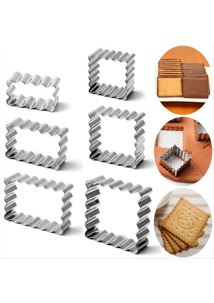 Blessing Çerçeve Kurabiye Küf Dalgası Dikdörtgen Kurabiye Kesici Düğün Fondan Kek Dekorasyon Fırın Kalıbı (Yurt Dışından) fiyatları