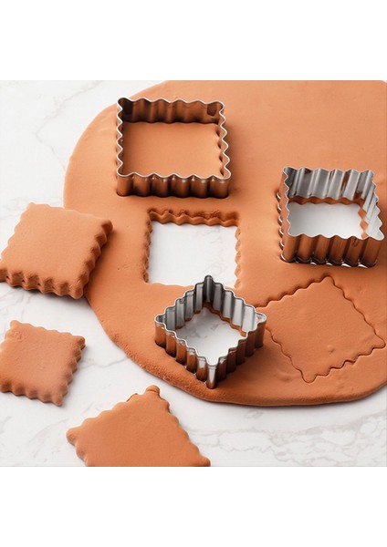 Blessing Çerçeve Kurabiye Küf Dalgası Dikdörtgen Kurabiye Kesici Düğün Fondan Kek Dekorasyon Fırın Kalıbı (Yurt Dışından) modelleri